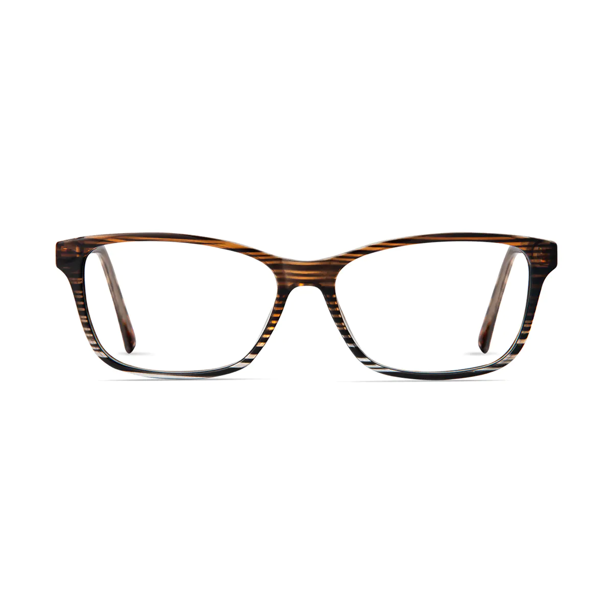 Rectangle Brown Eyeglasses