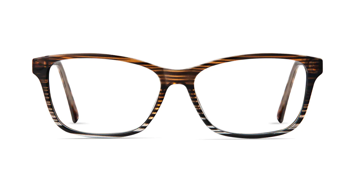 Rectangle Brown Eyeglasses