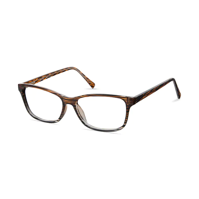 Rectangle Brown Eyeglasses