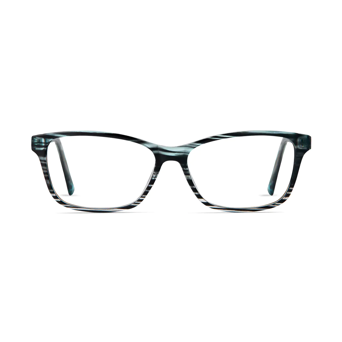 Rectangle Black/Green Eyeglasses