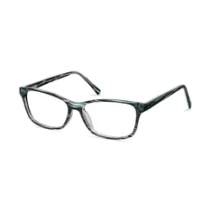 Rectangle Black/Green Eyeglasses