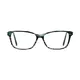 Rectangle Black/Green Eyeglasses