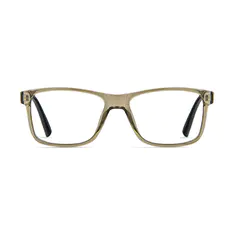 Rectangle Transparent Green Eyeglasses