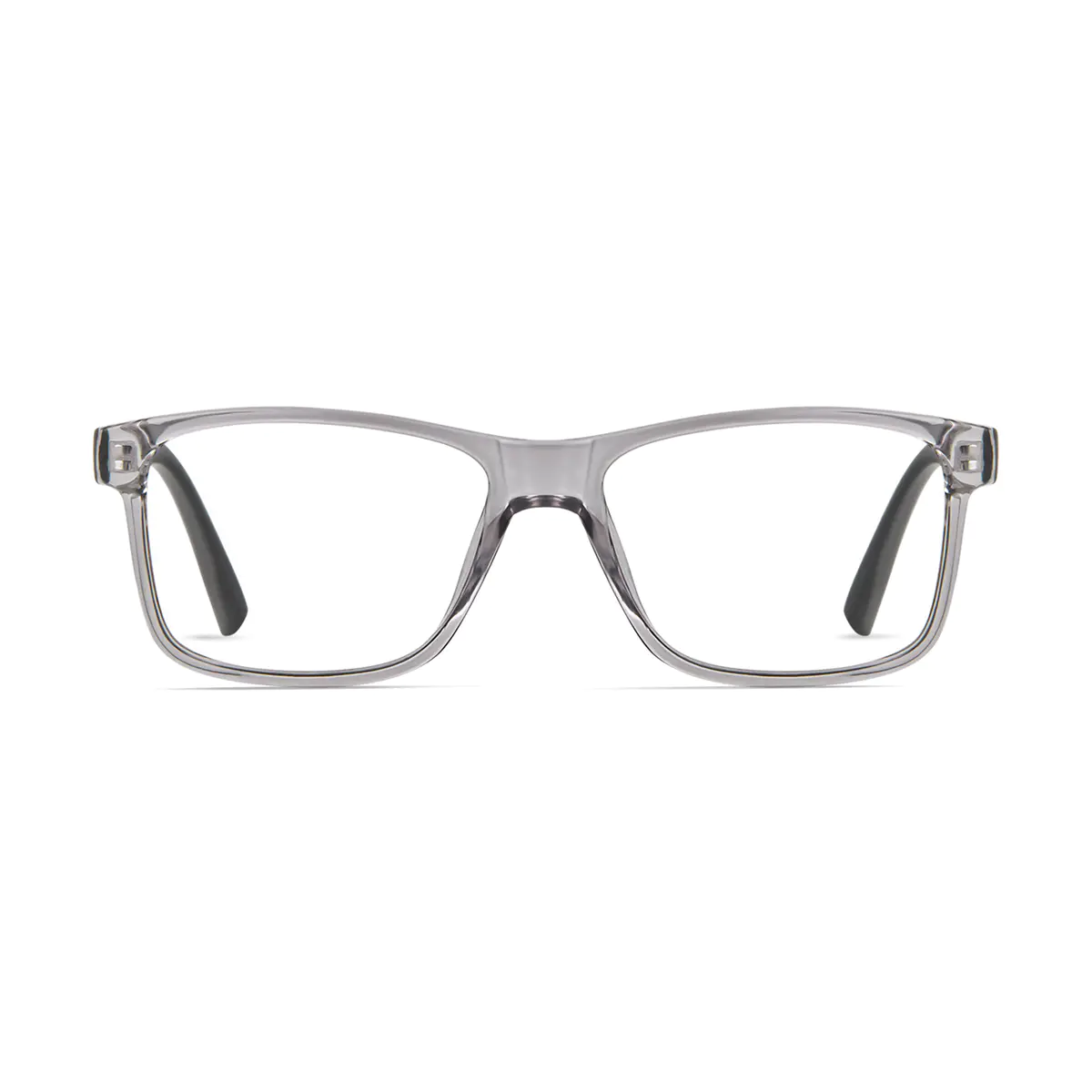 Rectangle Transparent Gray Eyeglasses