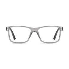 Rectangle Transparent Gray Eyeglasses