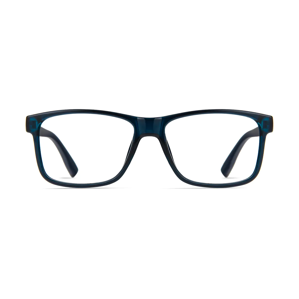 Rectangle Transparent Blue Eyeglasses