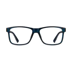 Rectangle Transparent Blue Eyeglasses