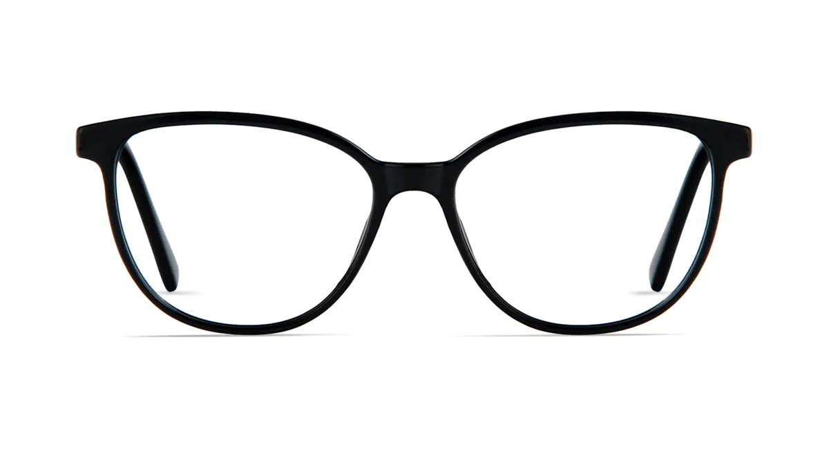 Oval Black Eyeglasses