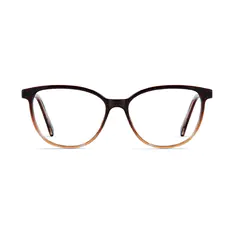 Oval Gradient Brown Eyeglasses