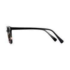 Oval Black/Tortoiseshell Eyeglasses
