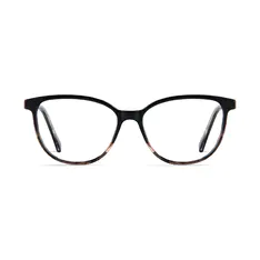 Oval Black/Tortoiseshell Eyeglasses
