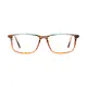 Rectangle Orange/Striped Eyeglasses