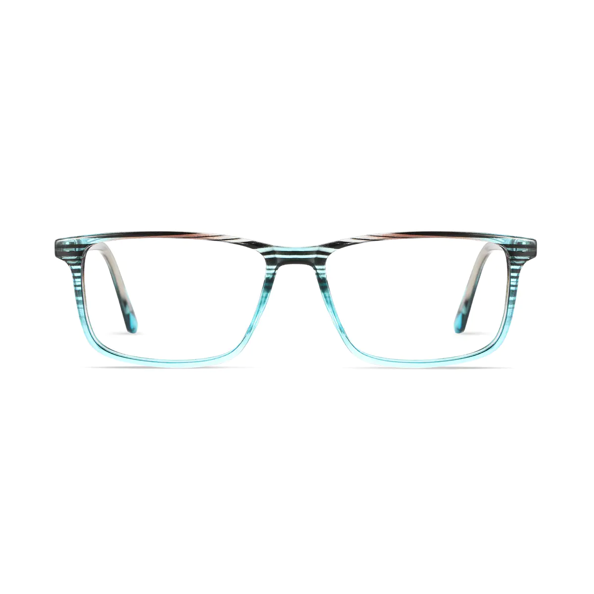 Rectangle Blue/Striped Eyeglasses