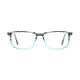 Rectangle Blue/Striped Eyeglasses