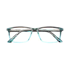 Rectangle Blue/Striped Eyeglasses