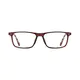 Rectangle Transparent Brown Eyeglasses