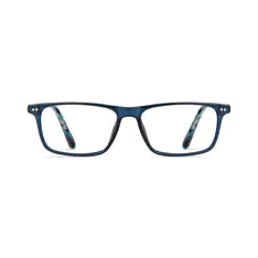 Rectangle Transparent Blue Eyeglasses