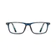 Rectangle Transparent Blue Eyeglasses