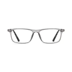 Rectangle Transparent Gray Eyeglasses