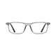 Rectangle Transparent Gray Eyeglasses