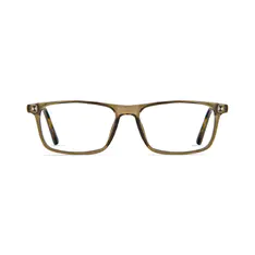 Rectangle Transparent Green Eyeglasses