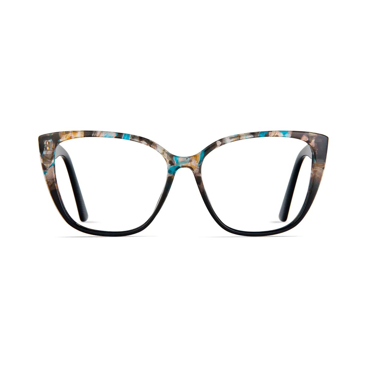 Square Tortoiseshell/Black Eyeglasses