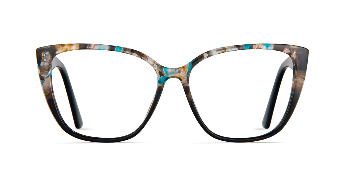 Square Tortoiseshell/Black Eyeglasses