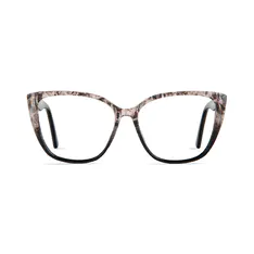Square Transparent Brown Eyeglasses