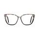 Square Transparent Brown Eyeglasses