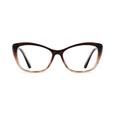 Rectangle Gradient Brown Eyeglasses