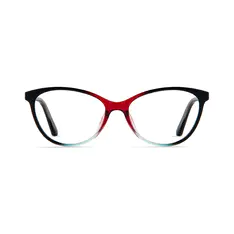 Cat-eye Black/Red Eyeglasses