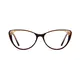 Cat-eye Clear/Brown Eyeglasses