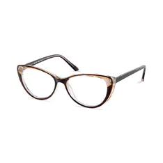 Cat-eye Clear/Brown Eyeglasses