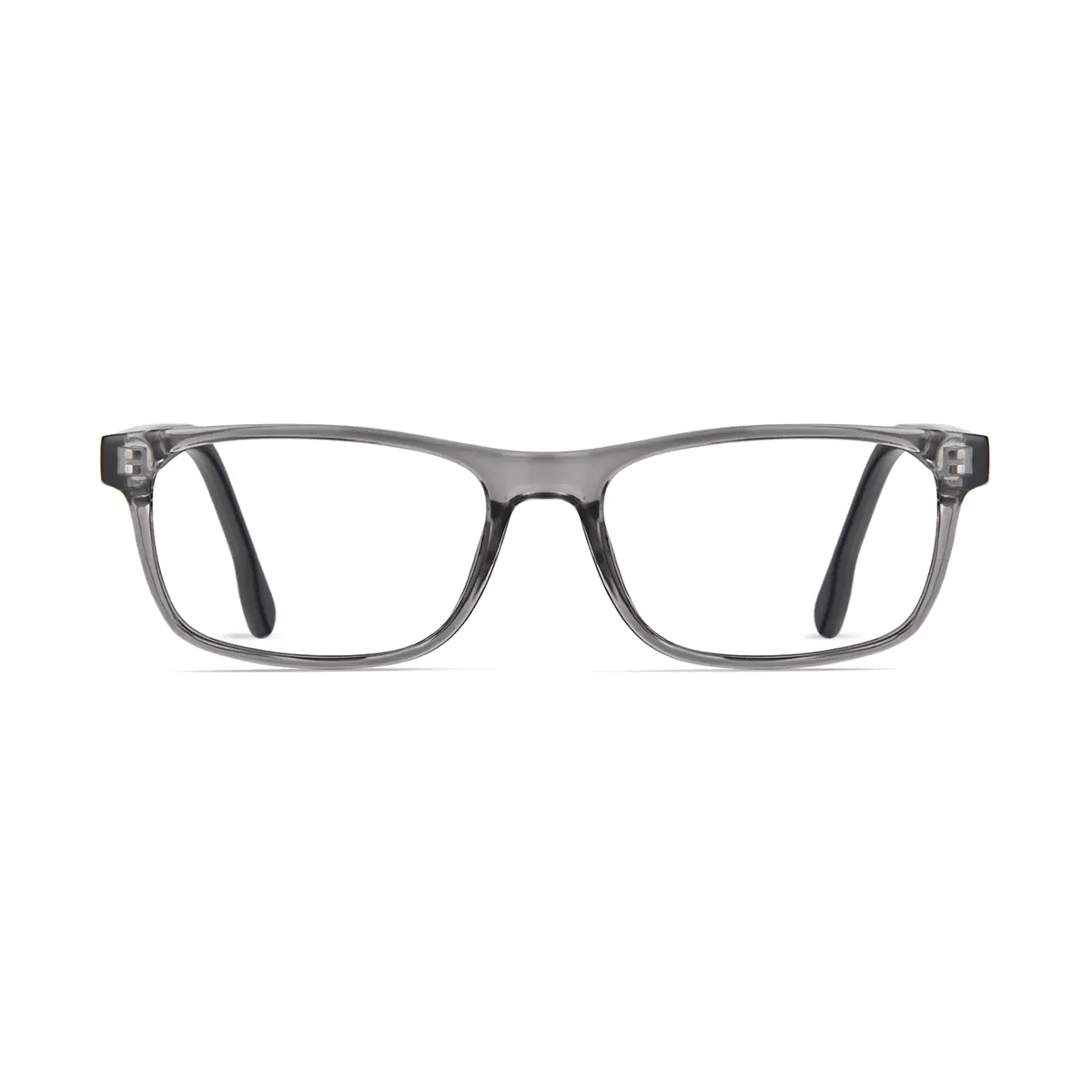 Rectangle Transparent Gray Eyeglasses