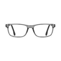 Rectangle Transparent Gray Eyeglasses