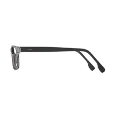 Rectangle Transparent Gray Eyeglasses