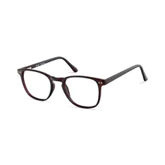 Rectangle Transparent Brown Eyeglasses