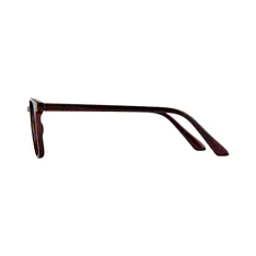 Rectangle Transparent Brown Eyeglasses
