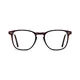 Rectangle Transparent Brown Eyeglasses