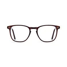 Rectangle Transparent Brown Eyeglasses