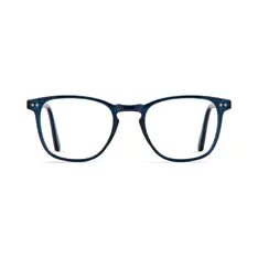 Square Transparent Blue Eyeglasses