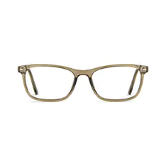 Rectangle Transparent Green Eyeglasses