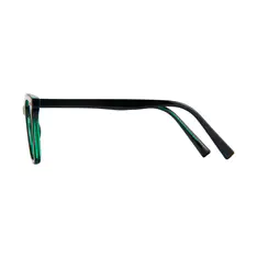 Square Black/Green Eyeglasses