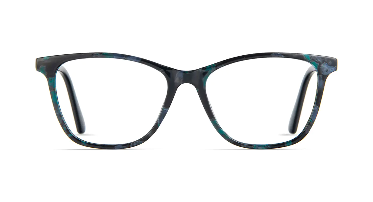 Rectangle Black/Blue Eyeglasses