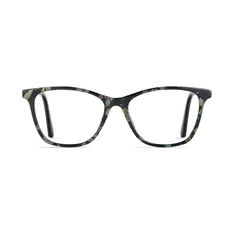 Rectangle Black/Green Eyeglasses