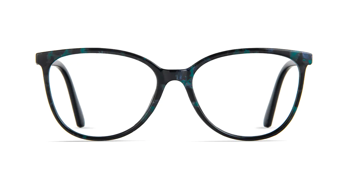 Cat-eye Black/Blue Eyeglasses