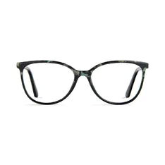 Cat-eye Black/Green Eyeglasses