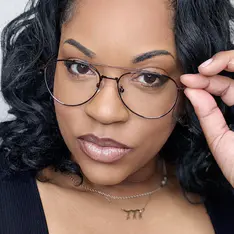 Aviator Black/Silver Eyelasses