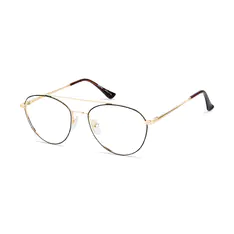 Aviator Black/Gold Eyeglasses