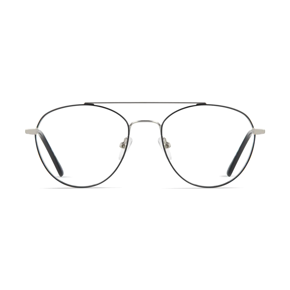 Aviator Black/Silver Eyeglasses